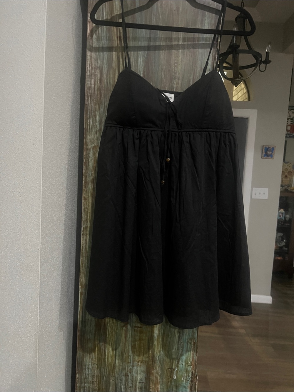 No Boundaries Black Mini Dress with Spaghetti Straps